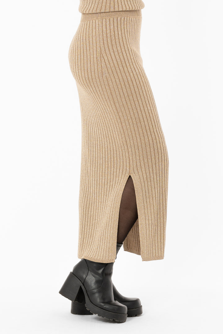 FRANCES - Knit Skirt - Antique Gold