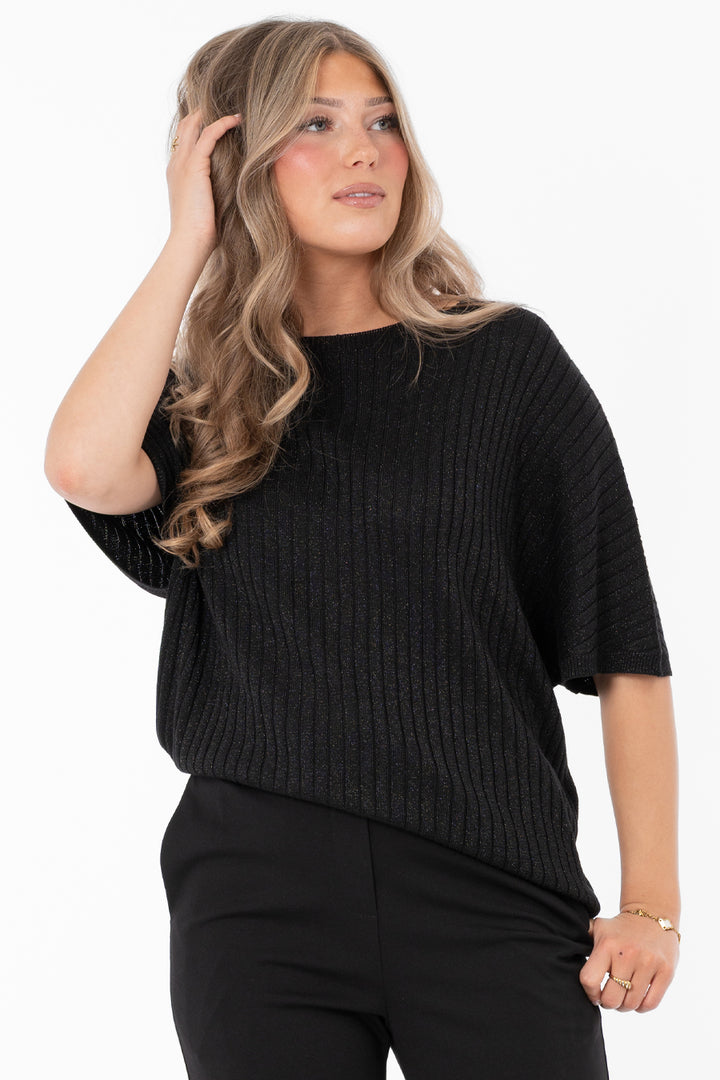 FRANCES - Knit Top - Black