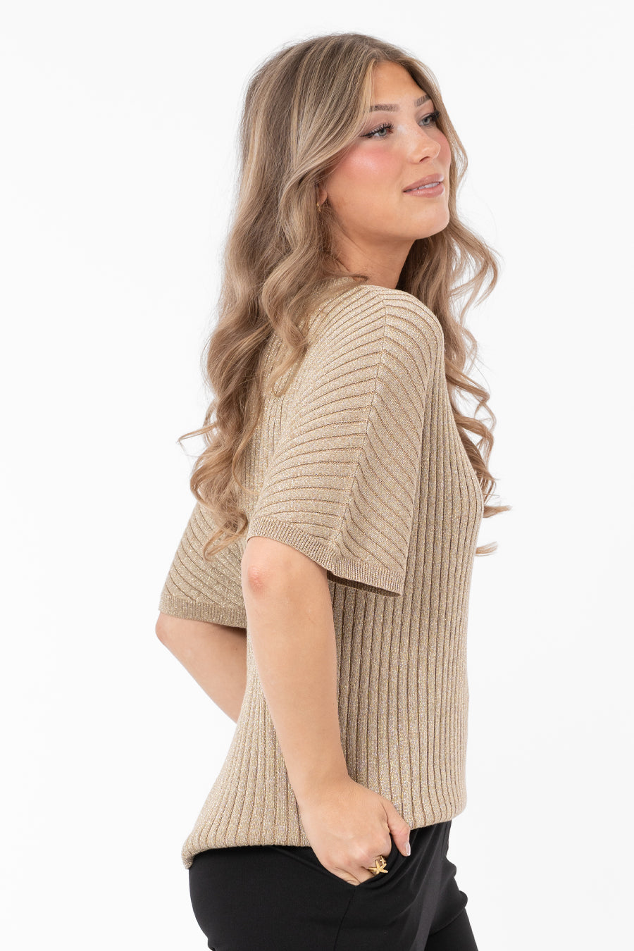 FRANCES - Knit Top - Antique Gold