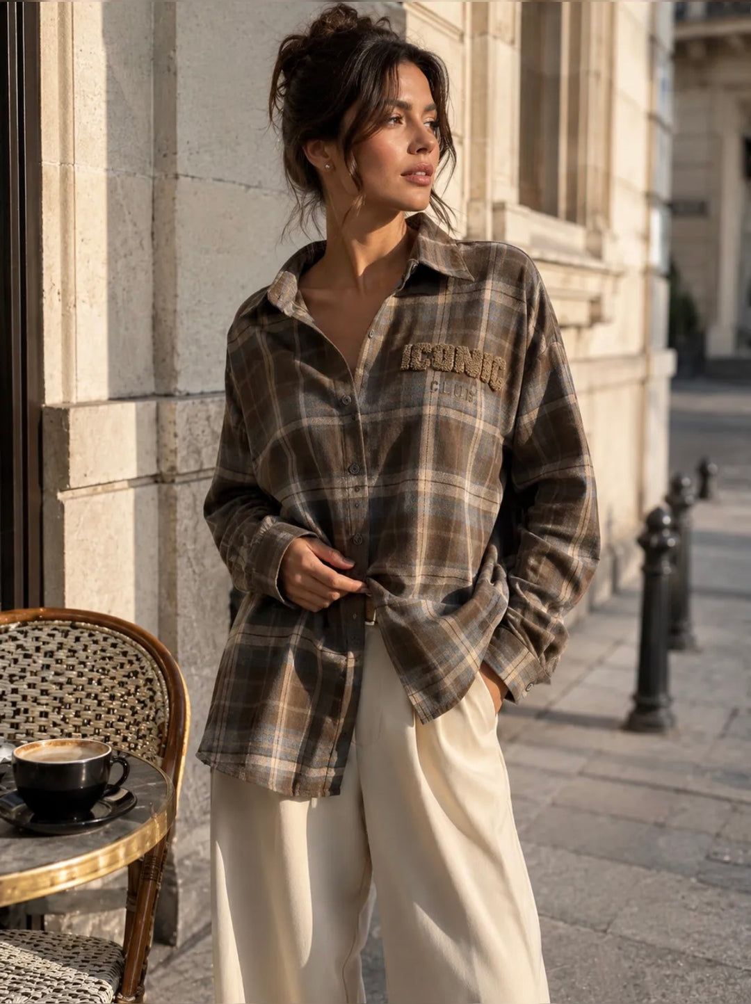 ICONIC CLUB - Flanell Shirt - Brown
