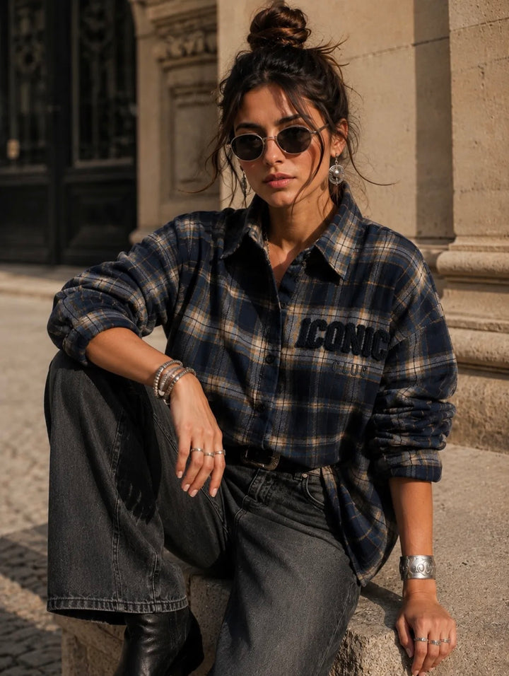 ICONIC CLUB - Flanell Shirt - Dark Navy