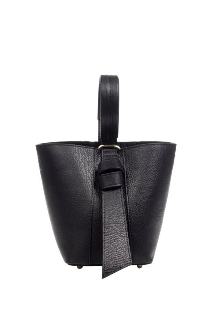 LILLY - Bucket bag i Skinn - Black