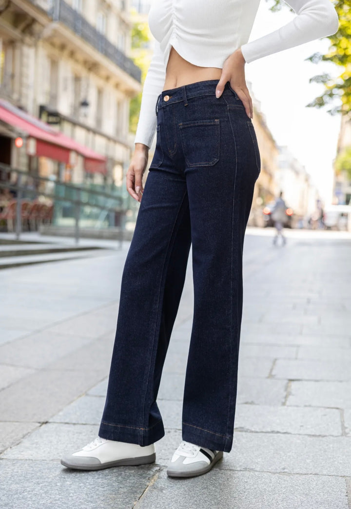 ELECTRA - NP111X-T - Jeans med vida ben -  Dark Blue