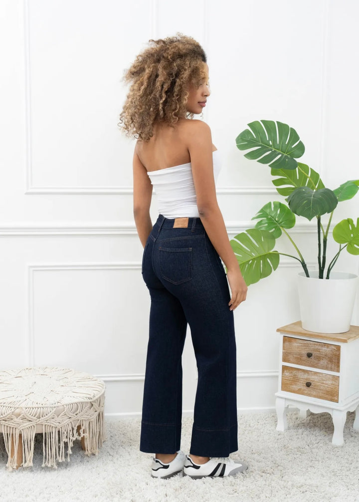 ESTER - M7075K - Jeans Flare -  Dark Blue