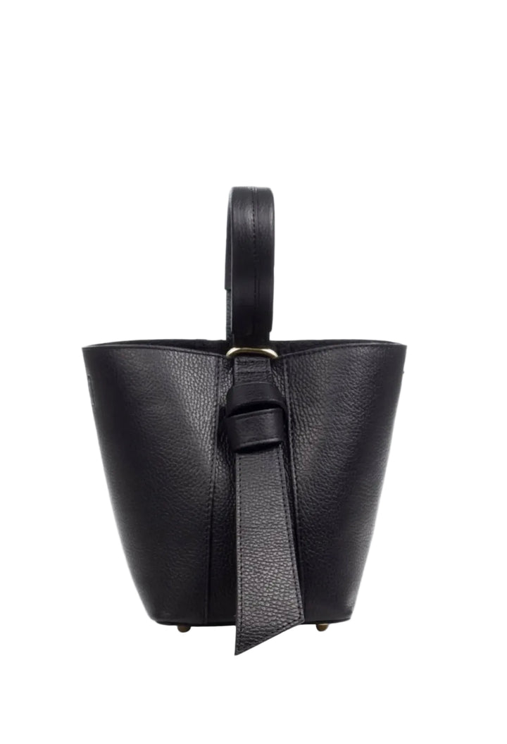 LILLY - Bucket bag i Skinn - Black