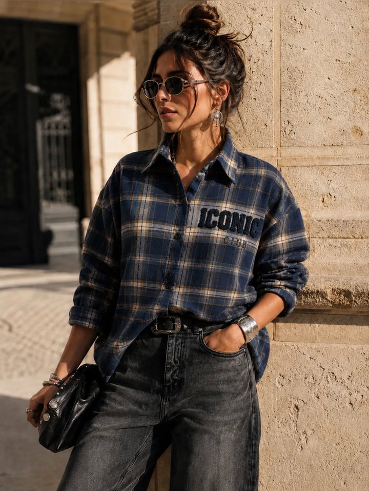 ICONIC CLUB - Flanell Shirt - Dark Navy