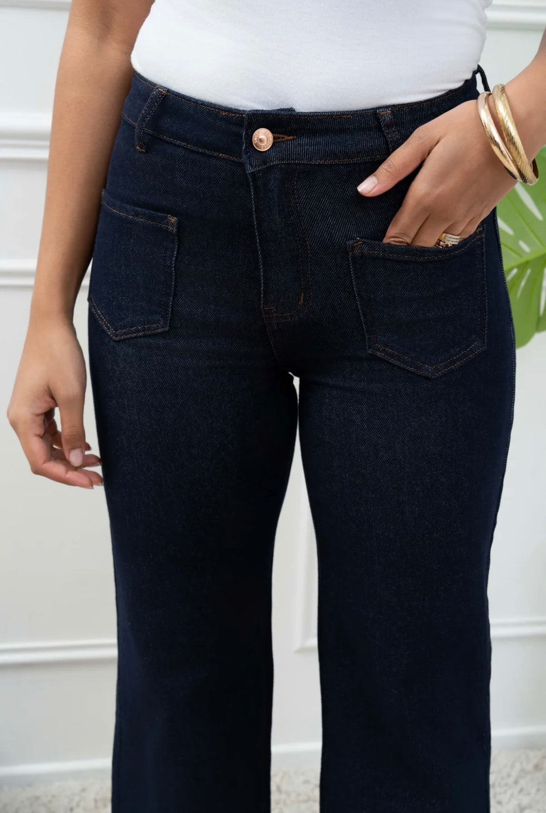 ESTER - M7075K - Jeans Flare -  Dark Blue