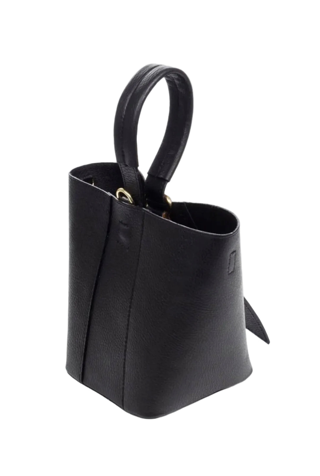 LILLY - Bucket bag i Skinn - Black
