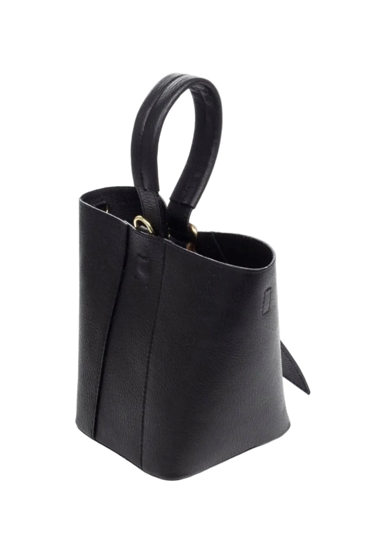 LILLY - Bucket bag i Skinn - Black
