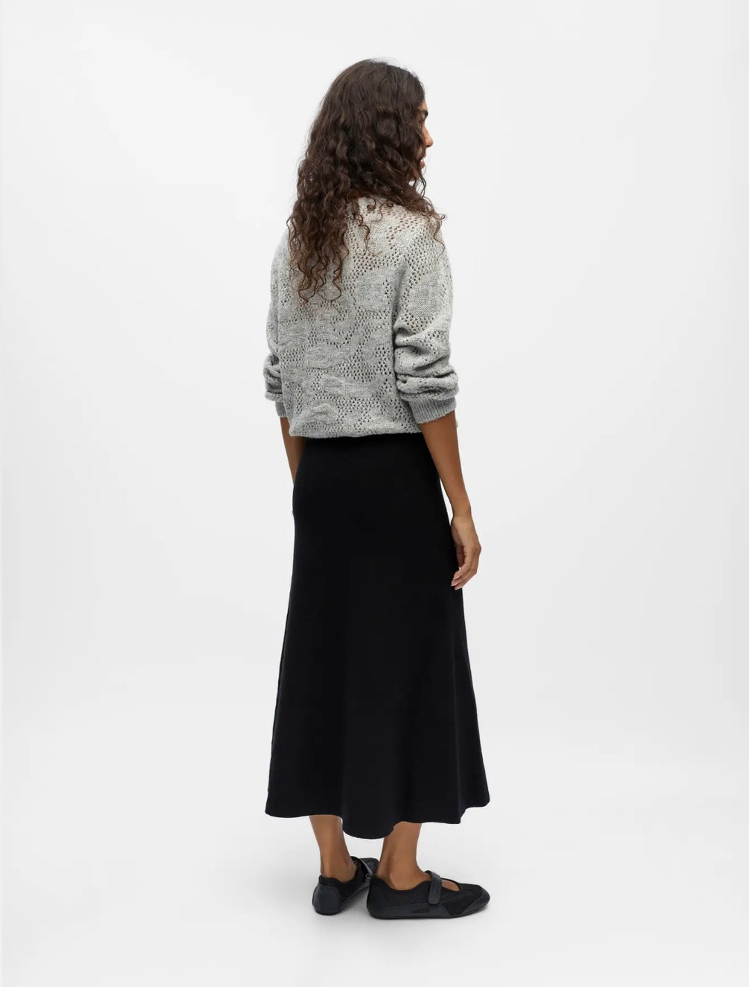 REYNARD - Long Knit Skirt - Black