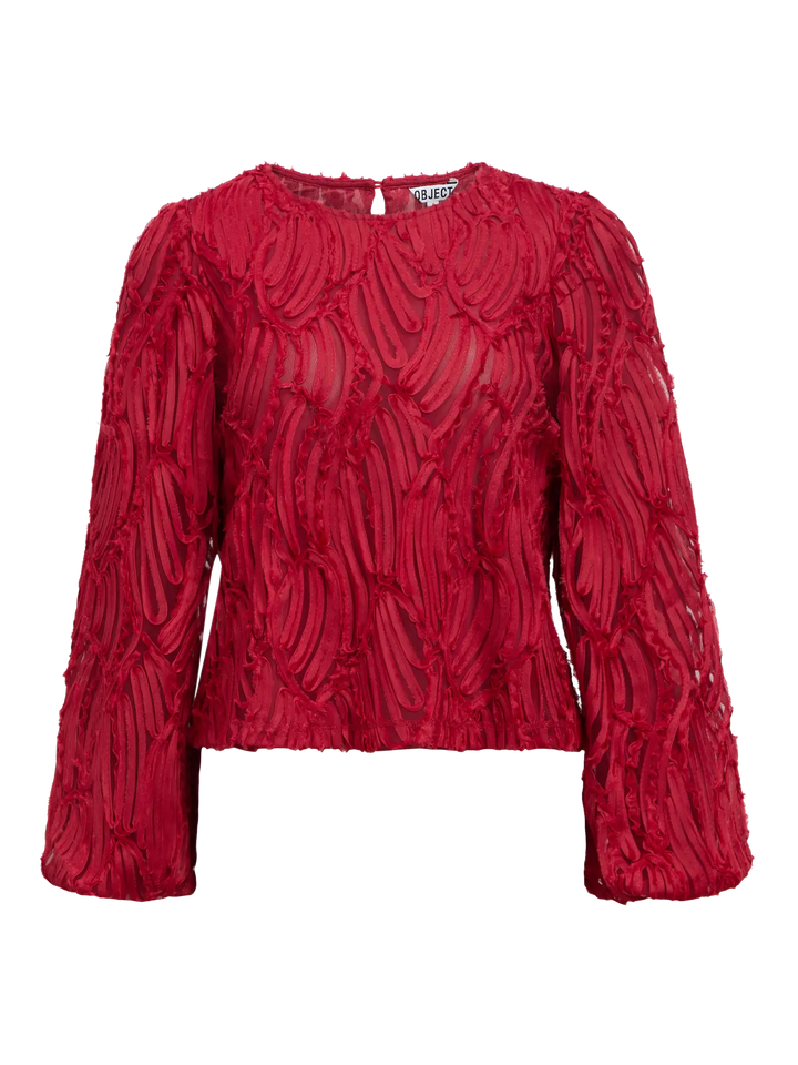 OBJECT - Lucie O-neck Blouse - Red