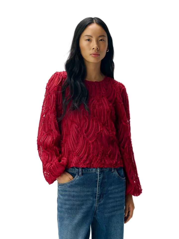 OBJECT - Lucie O-neck Blouse - Red