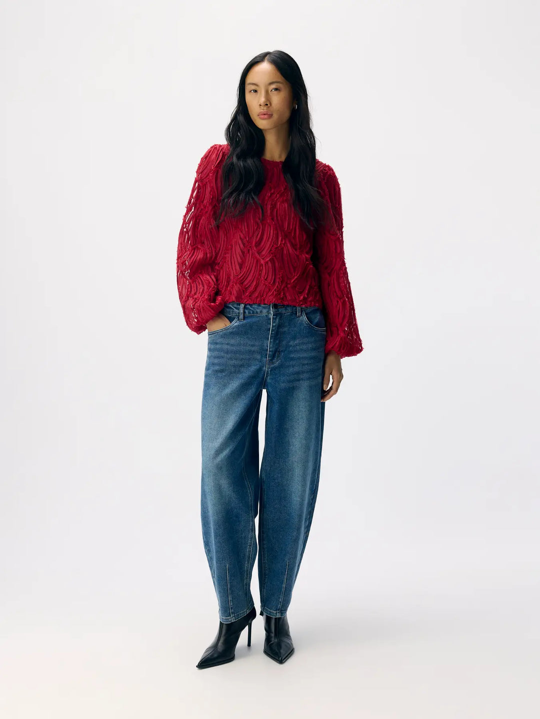 OBJECT - Lucie O-neck Blouse - Red