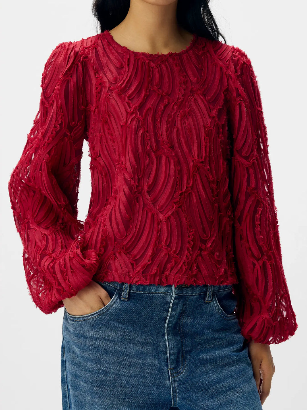 OBJECT - Lucie O-neck Blouse - Red