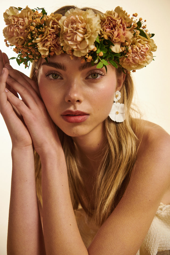 BOW 19 - Twin Flower - Pearl White