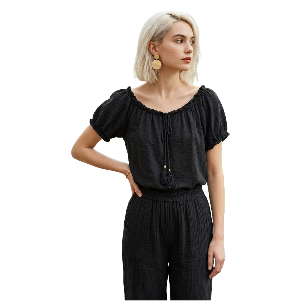 SELECTED BY KABARE - Haley - Singoalla blouse - Black