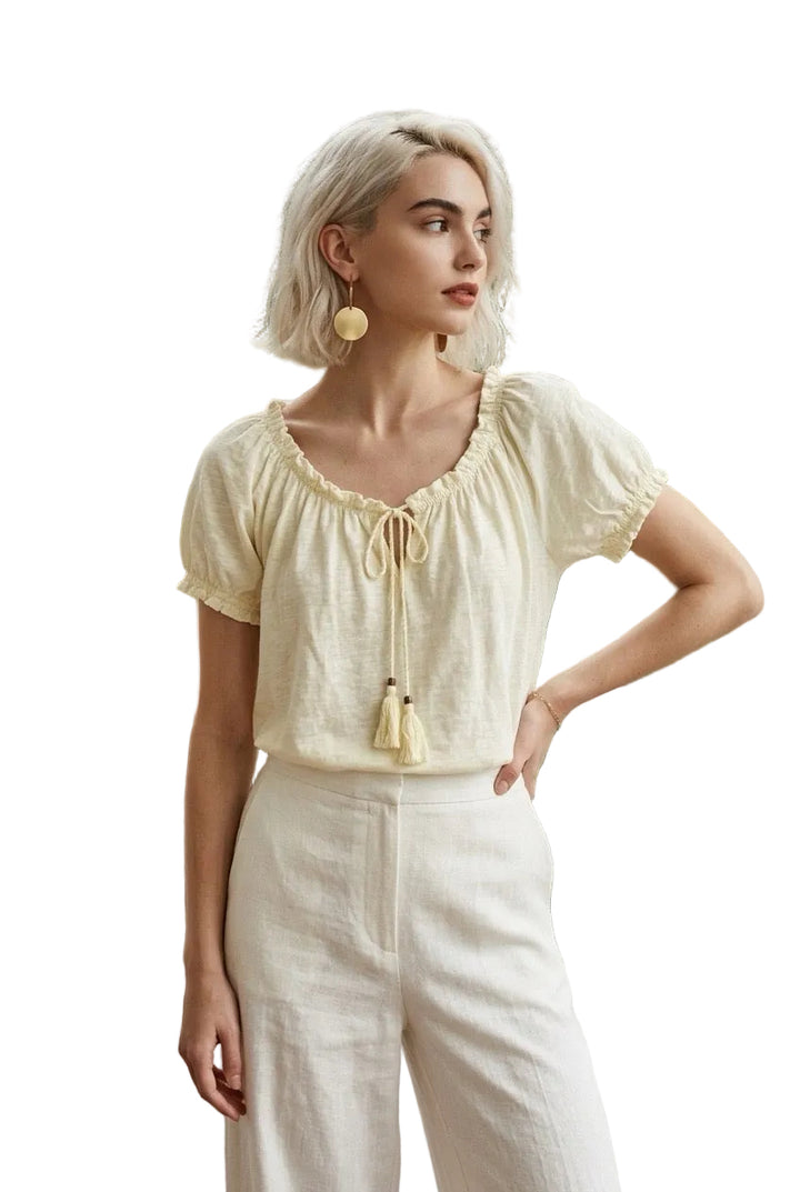 SELECTED BY KABARE - Haley - Singoalla blouse - Light Yellow