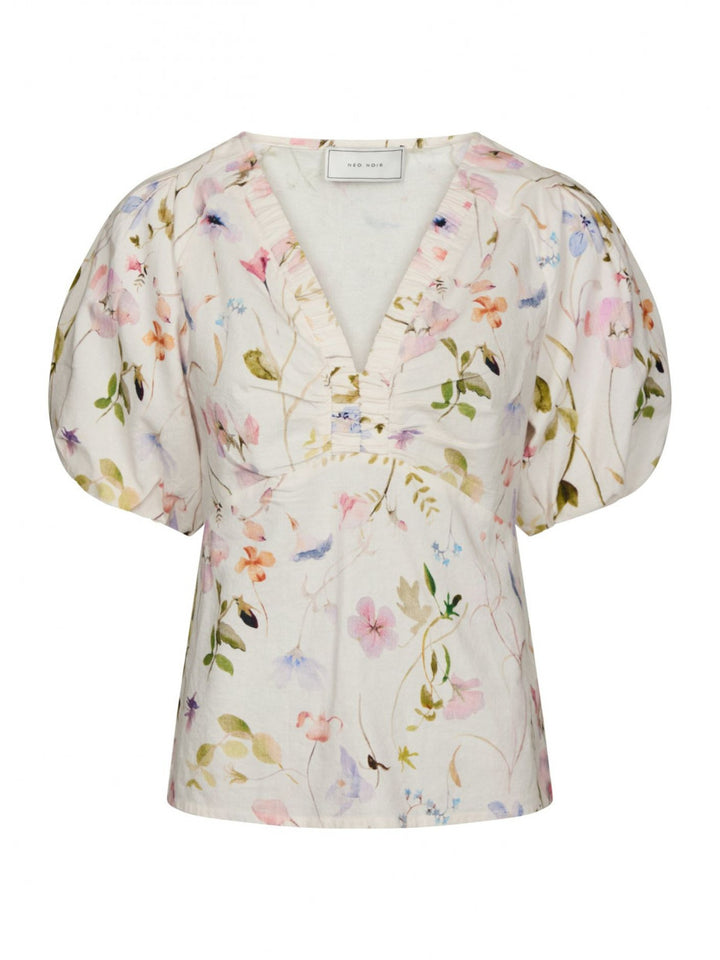 Neo Noir - Irina Flower Blouse - Offwhite