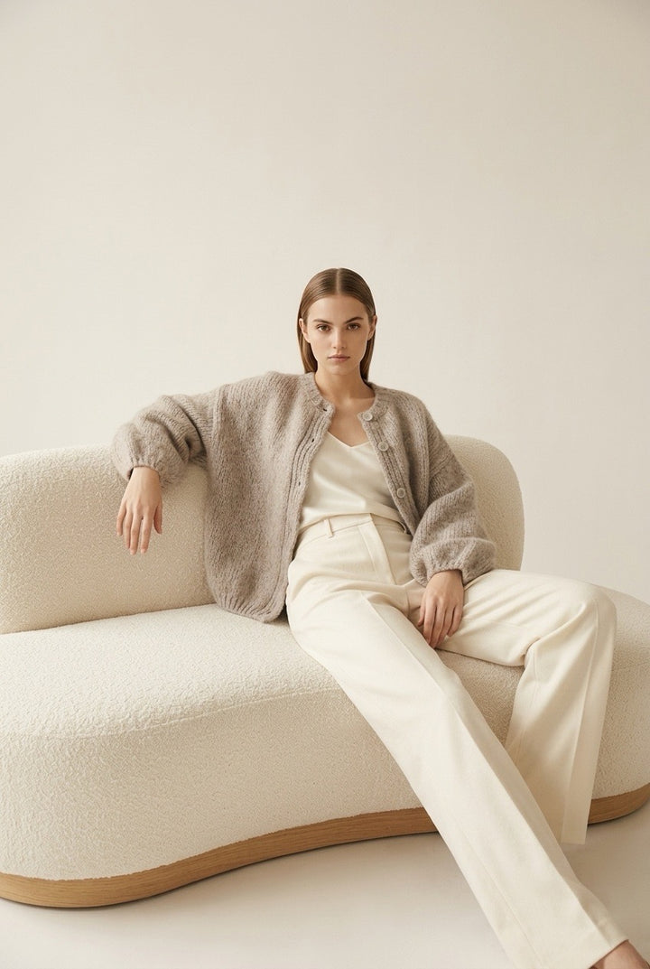 Tilda - Oversized Cardigan  - Beige