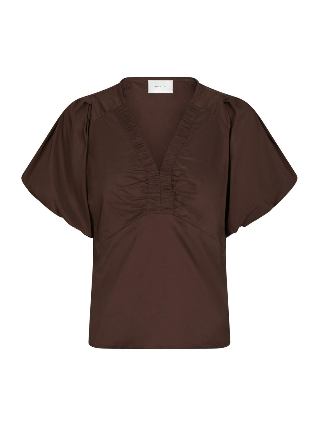 Neo Noir - Irina Poplin Blouse - Brown