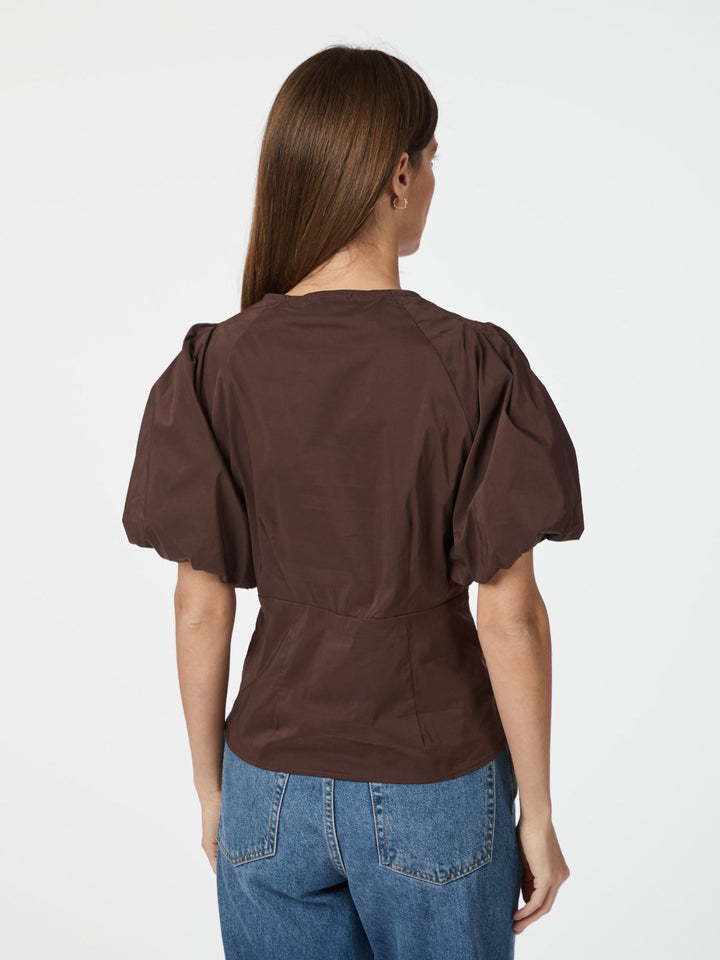 Neo Noir - Irina Poplin Blouse - Brown