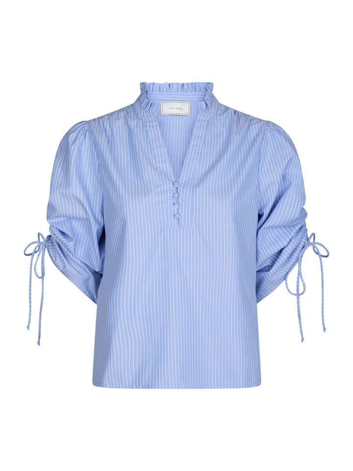 NEO NOIR - Ratta striped blouse - Sky Blue