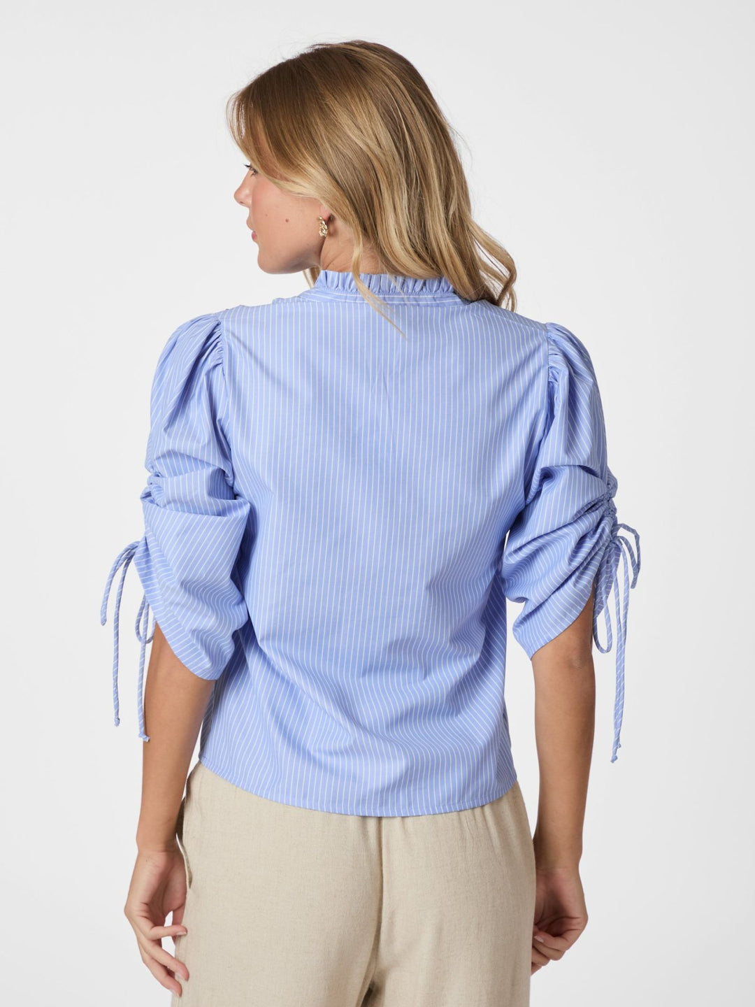 NEO NOIR - Ratta striped blouse - Sky Blue