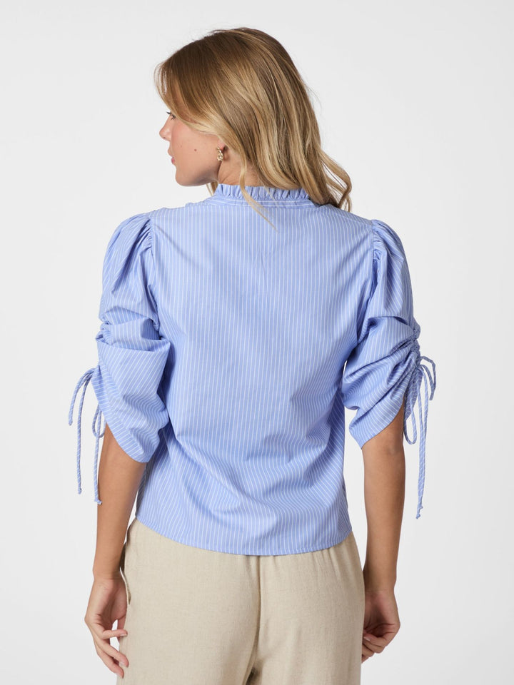 NEO NOIR - Ratta striped blouse - Sky Blue