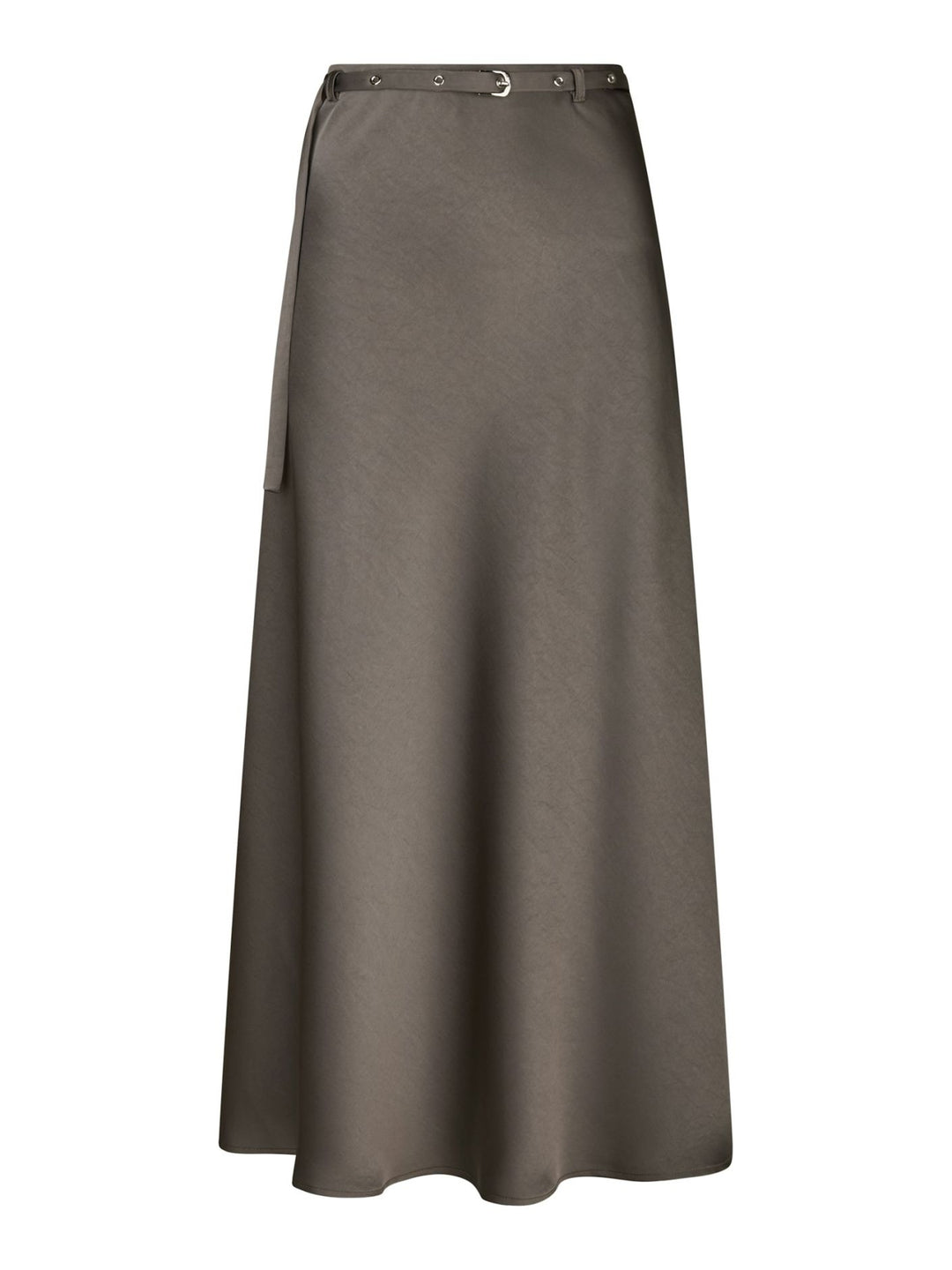 Neo Noir - Innell Heavy Sateen Skirt - Warm Grey
