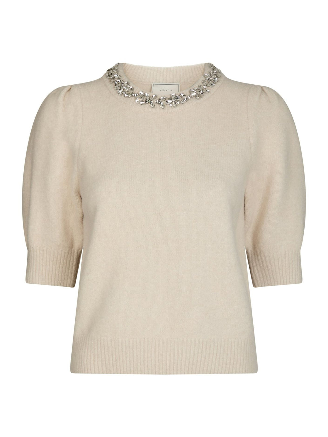 Neo Noir - Maia Stone Knit Blouse - Ivory