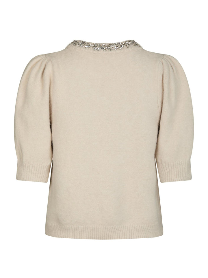 Neo Noir - Maia Stone Knit Blouse - Ivory