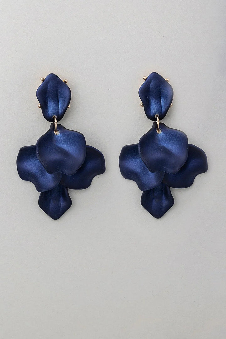BOW 19 - Leaf earring - Midnight Blue