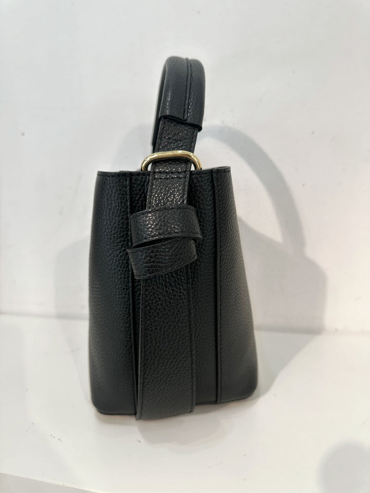 LILLY - Bucket bag i Skinn - Black