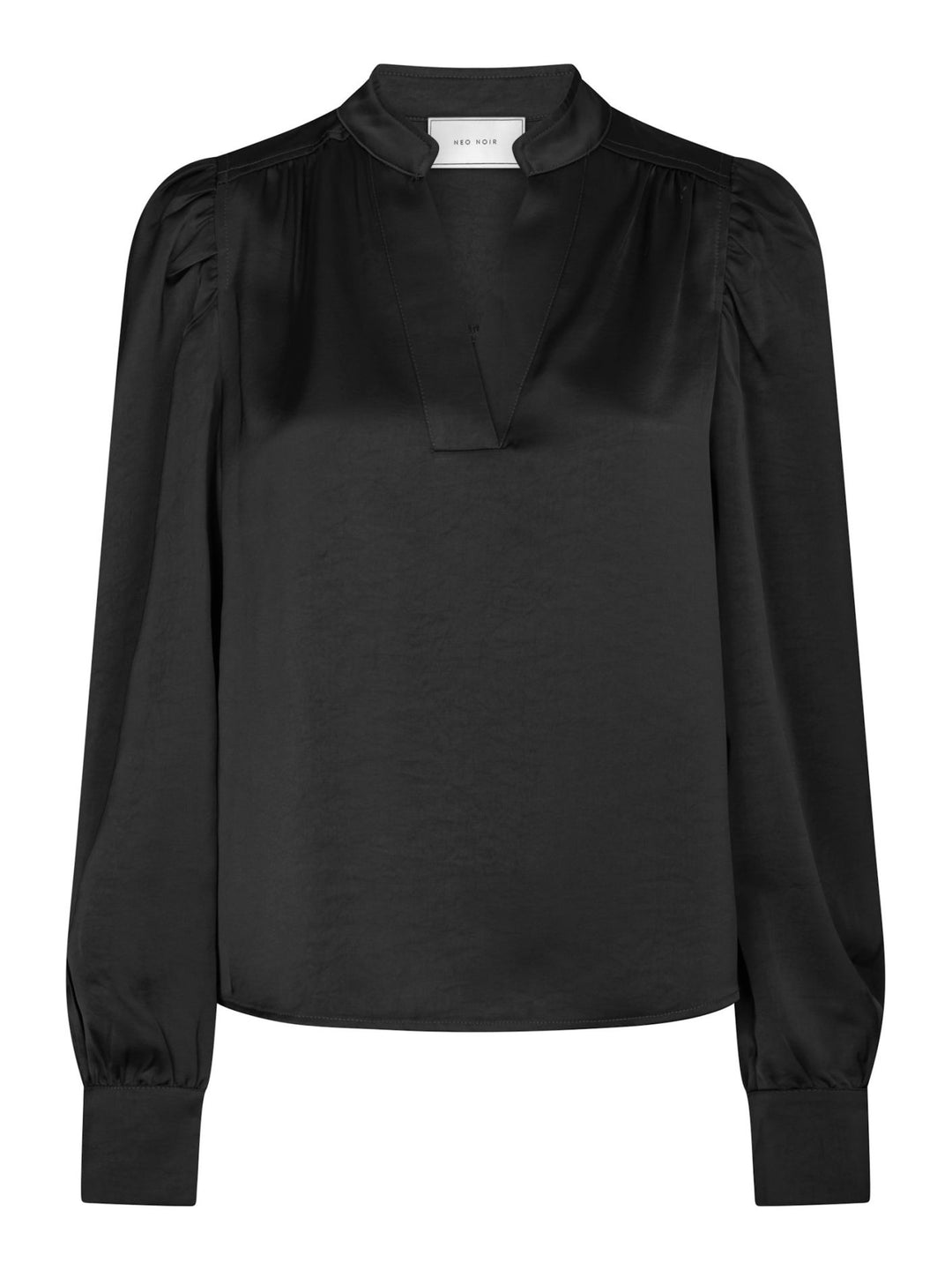 Neo Noir - Rosslyn Heavy Sateen Blouse - Black