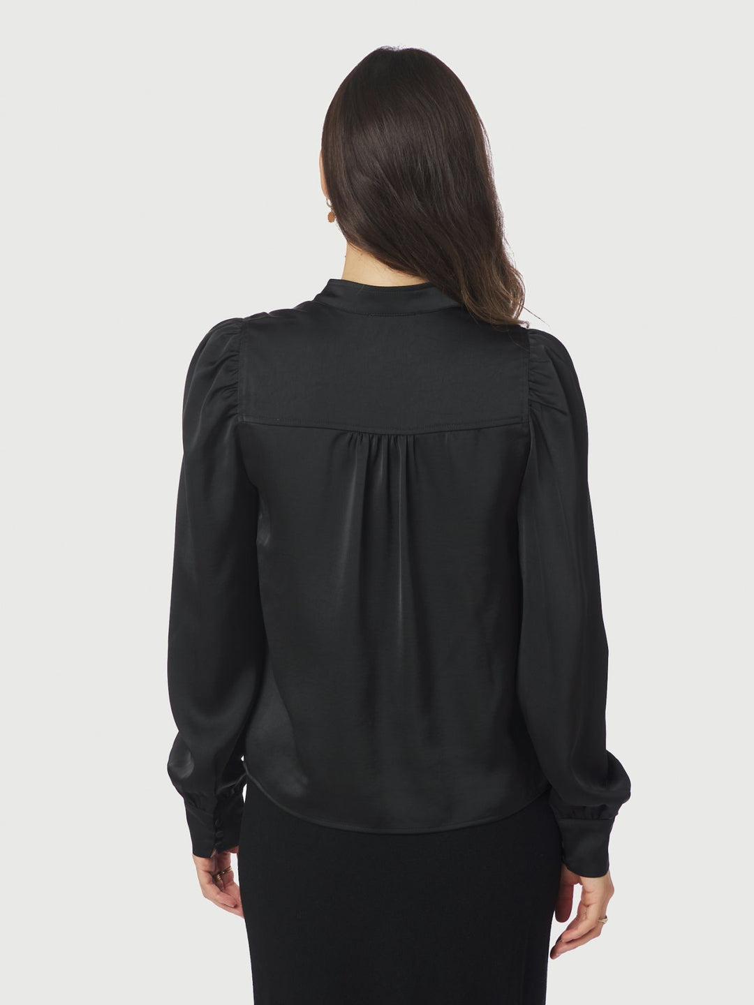 Neo Noir - Rosslyn Heavy Sateen Blouse - Black