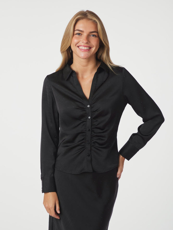 Neo Noir - Christy Heavy Sateen Bedas Blouse