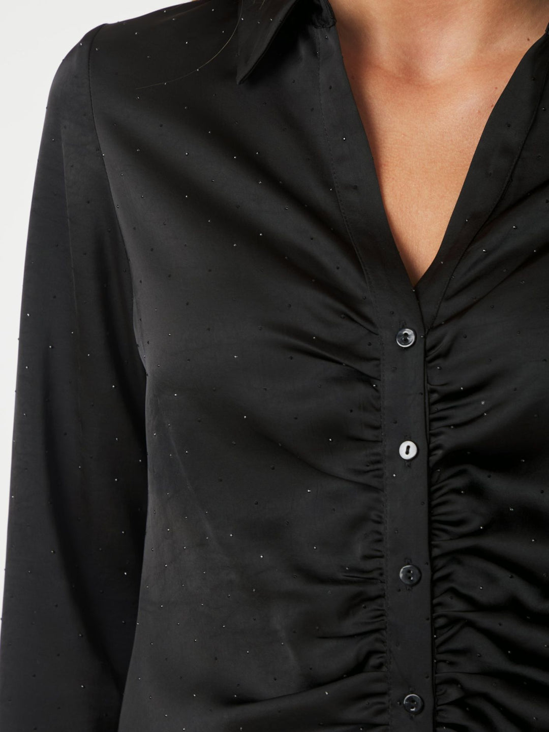 Neo Noir - Christy Heavy Sateen Bedas Blouse