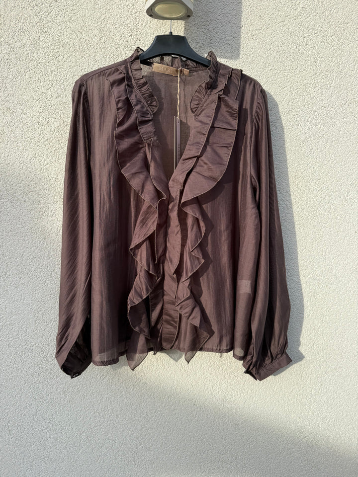 Naira - volangblus - brun