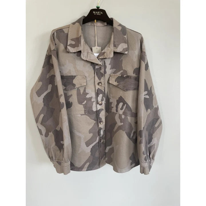 MARTA - Moonstone Camo Jacka/Skjorta - Beige Camo