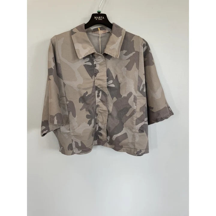MARTA - Quartz Camo Jacka/Skjorta Kort - Beige Camo