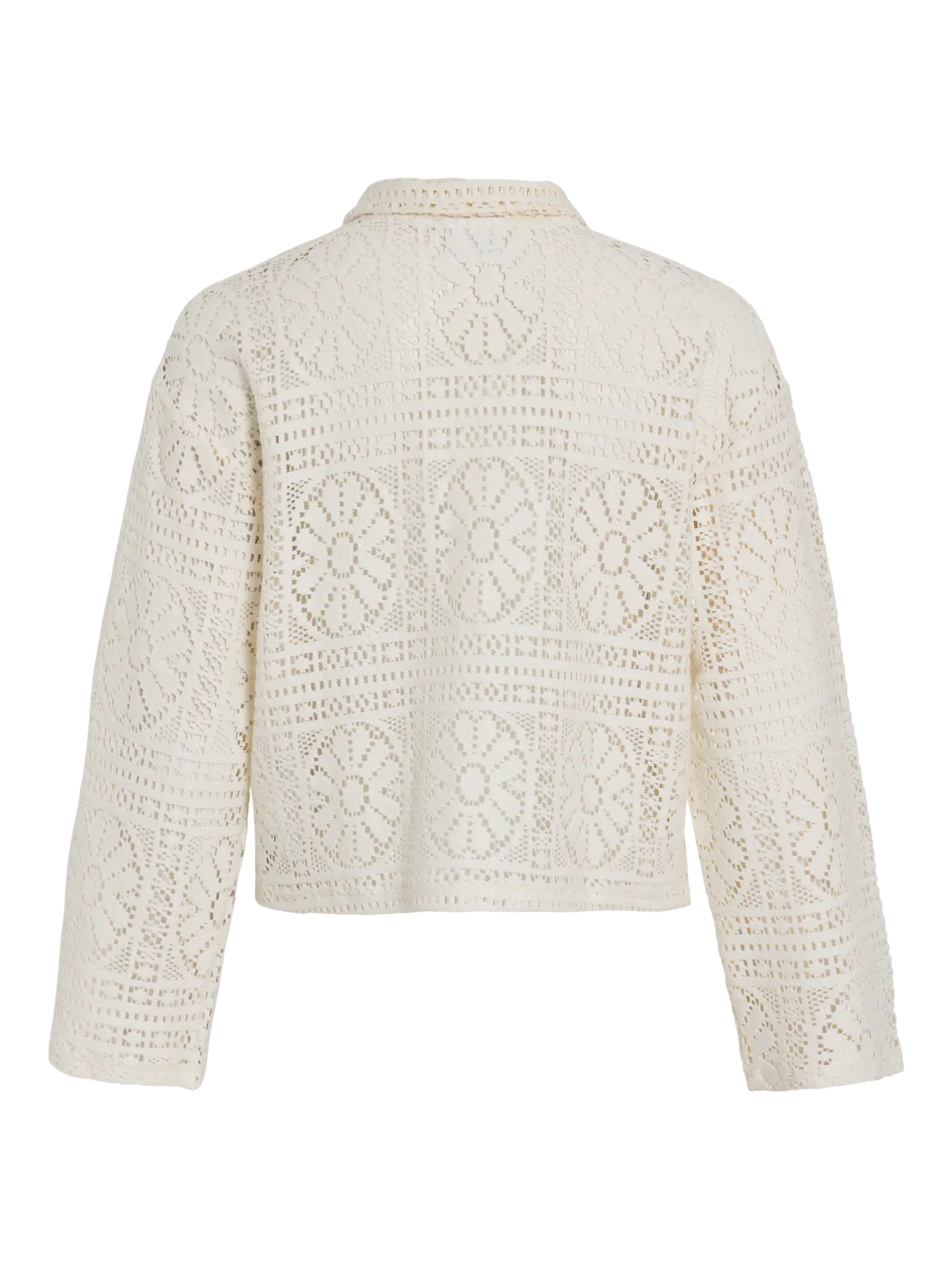 MERINDA - Lace boho Shirt - Creme