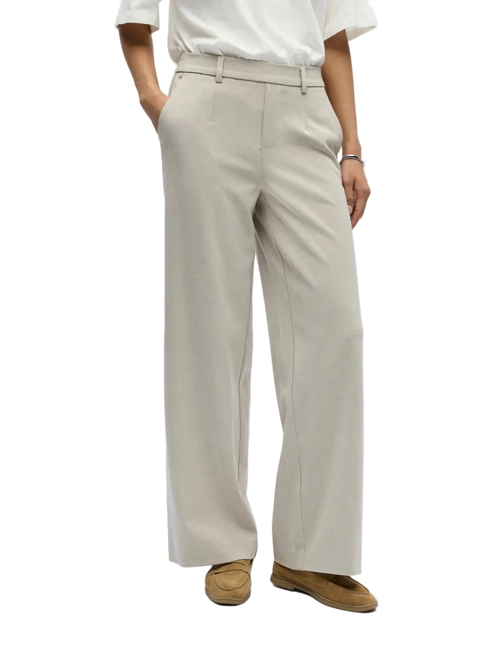 OBJECT - Lisa Wide Pants - Humus Melange