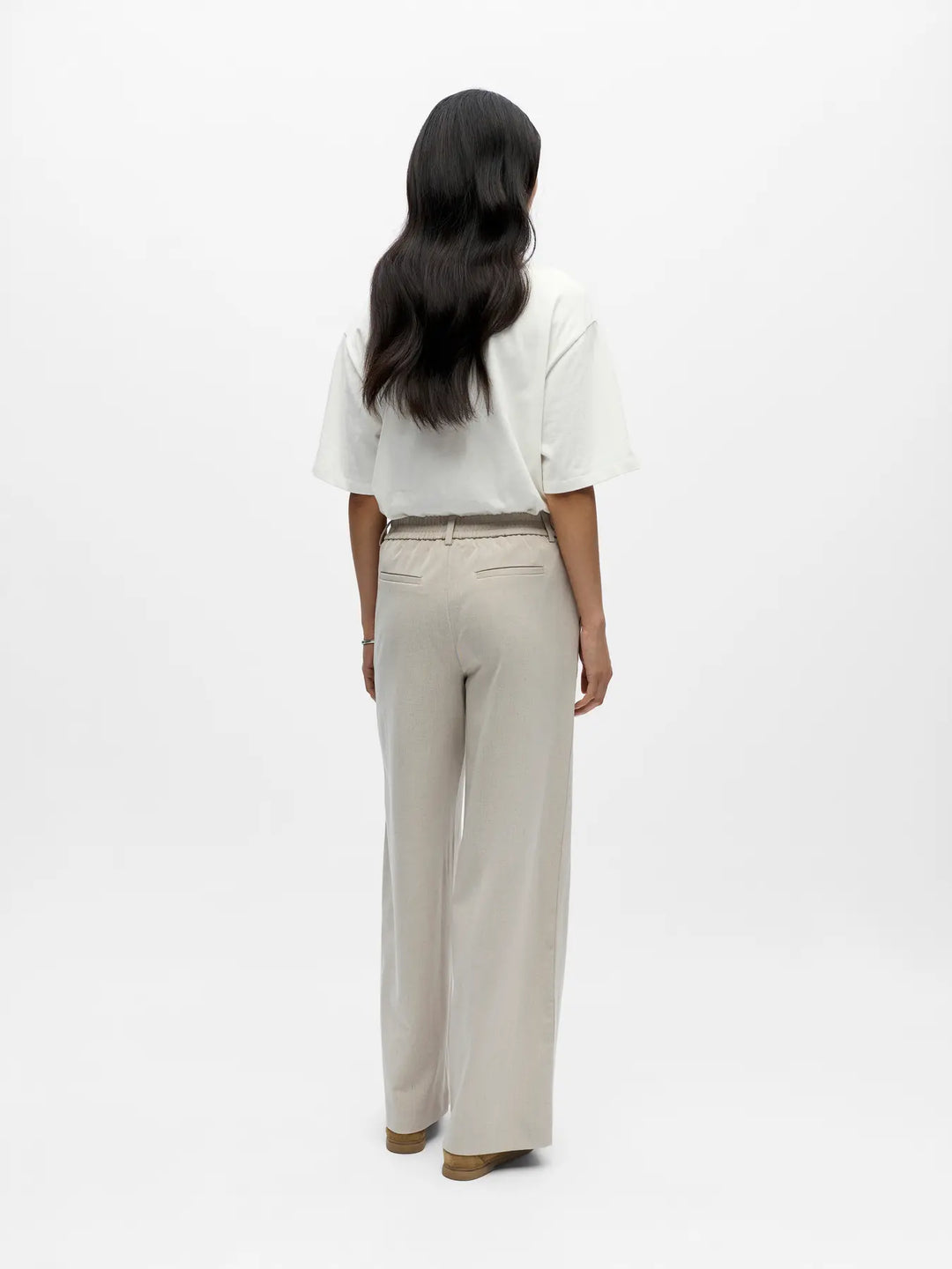 OBJECT - Lisa Wide Pants - Humus Melange