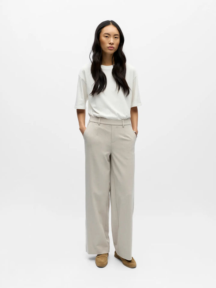 OBJECT - Lisa Wide Pants - Humus Melange
