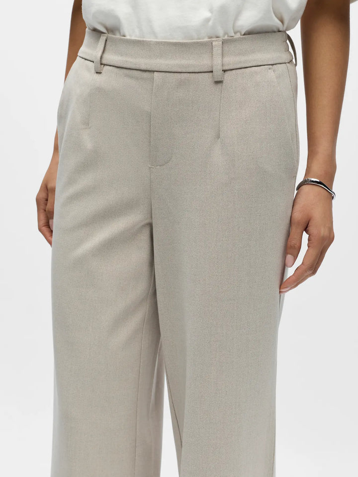 OBJECT - Lisa Wide Pants - Humus Melange