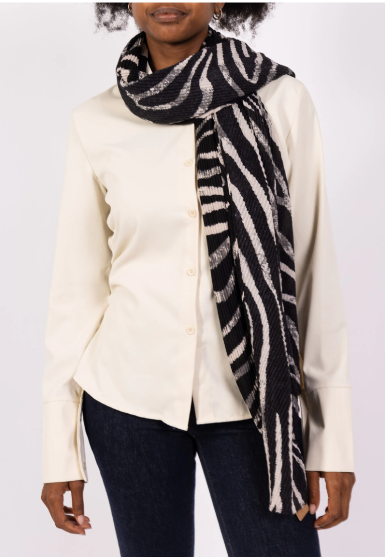 EMMA - Sjal/Halsduk - Zebra Black