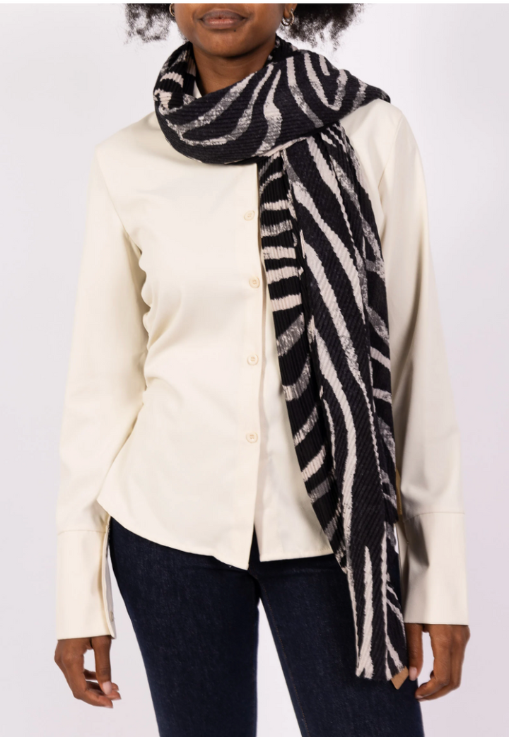 EMMA - Sjal/Halsduk - Zebra Black