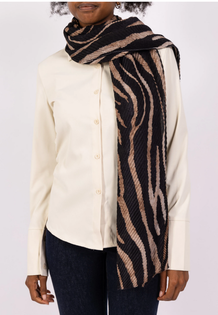 EMMA - Sjal/Halsduk - Zebra Taupe