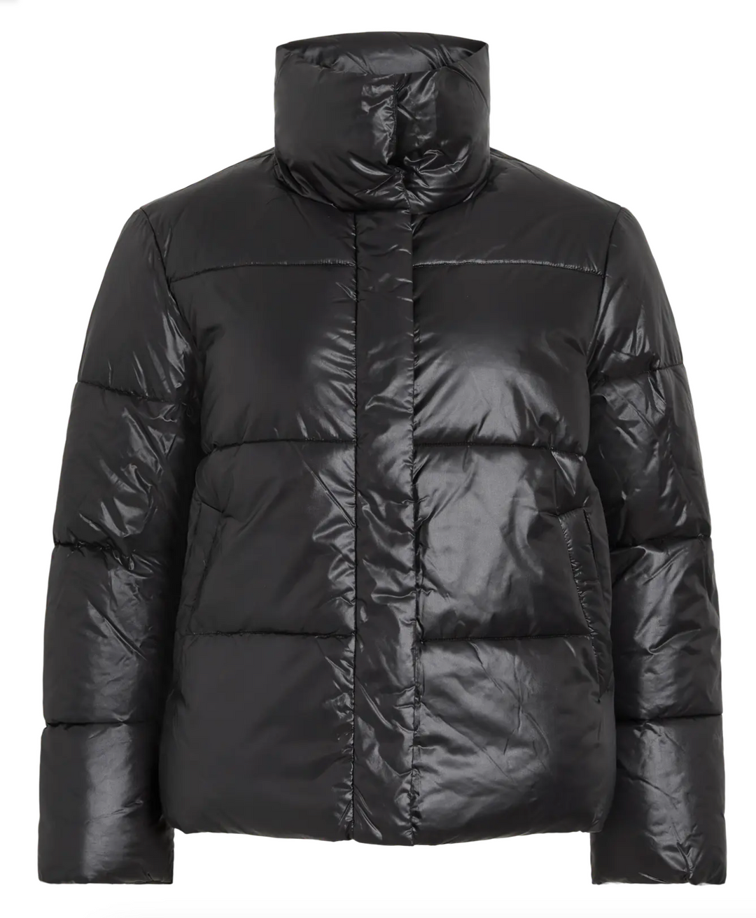LIDDA - Shinny puffer jacket  - Black