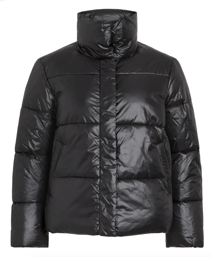 LIDDA - Shinny puffer jacket  - Black